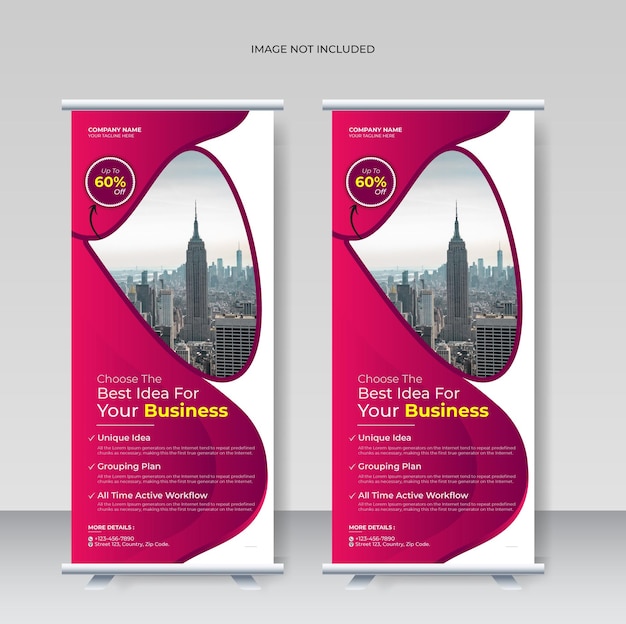 abstract business xbanner standee promotion banner design template