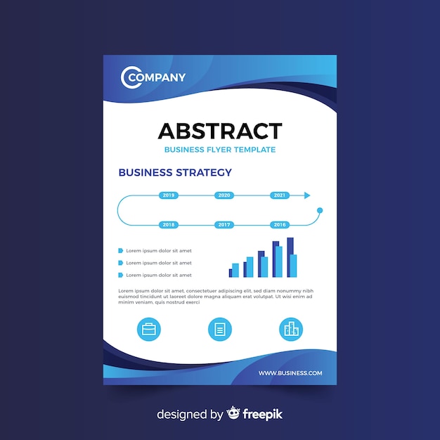 Abstract bussiness flyer template