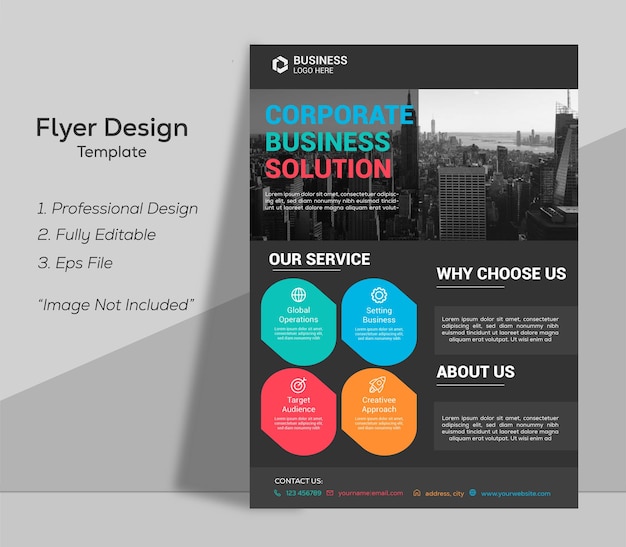 Vector abstract bussiness flyer template