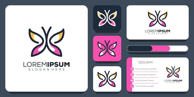 Abstract butterfly logo design