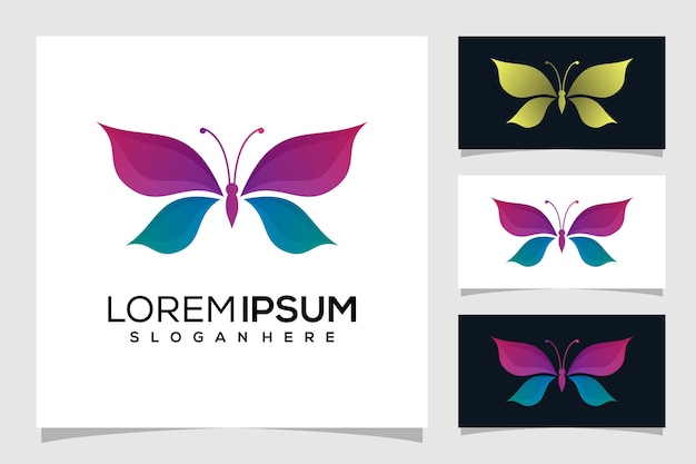 abstract butterfly logo illustration