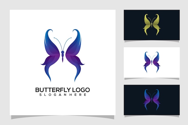 abstract butterfly logo illustration