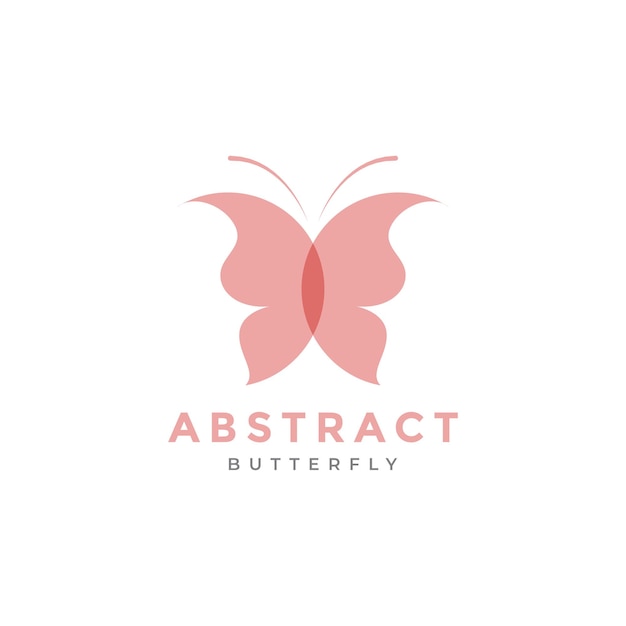 Abstract butterfly wings logo design