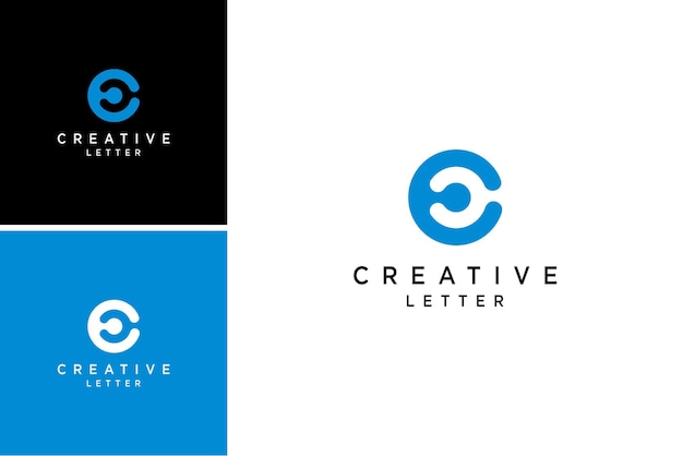 abstract C letter,creative CC logo design for technology concept