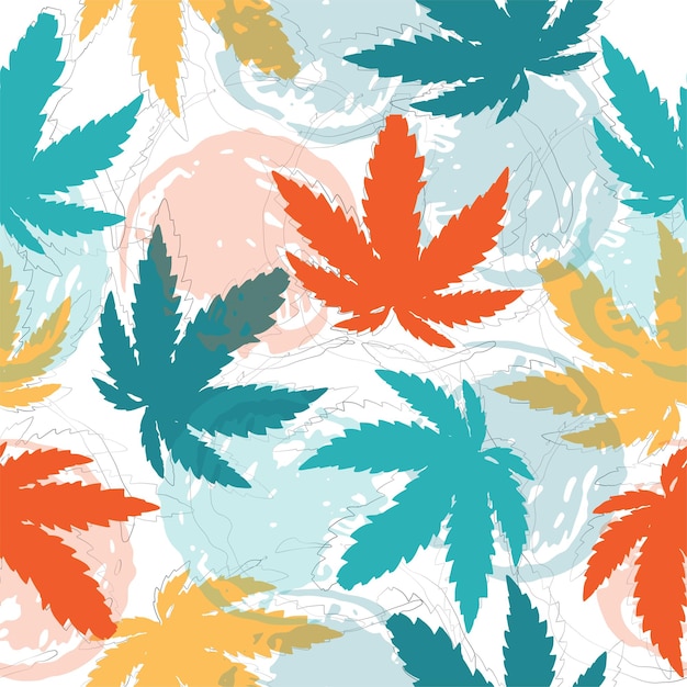 Abstract cannabis marijuana pattern background