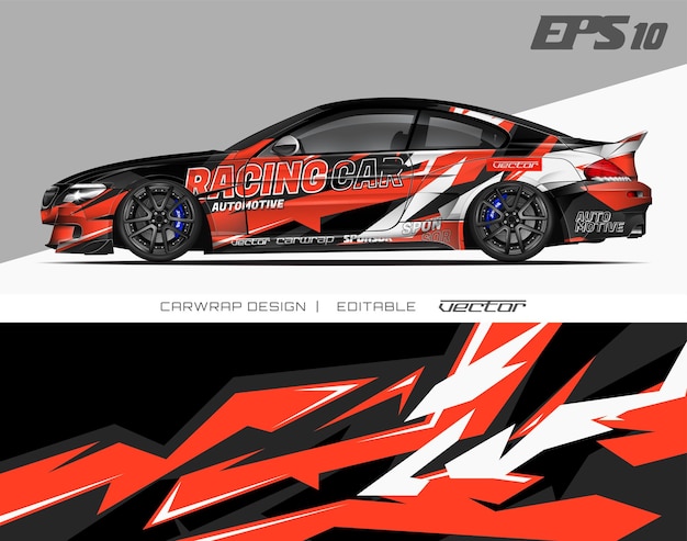 abstract car wrap design modern racing background design for vehicle wrap racing car rally etc