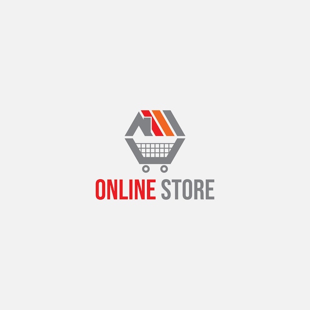 Abstract Cart Logo Shopping Design Shape Symbol Sign Vector, Initial E-commerce Store Logo