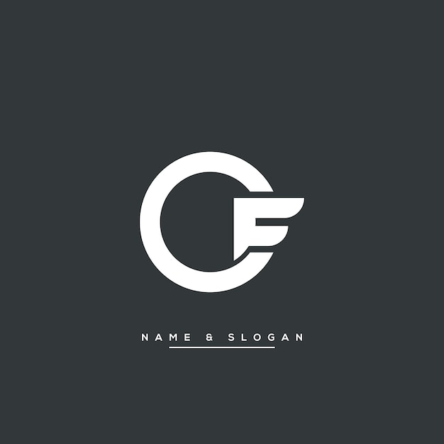 Abstract CF FC C F Letters Logo Monogram icon