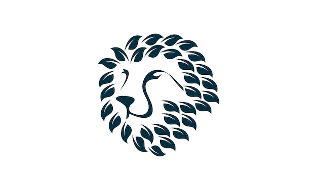 Abstract cheetah and leaf logo