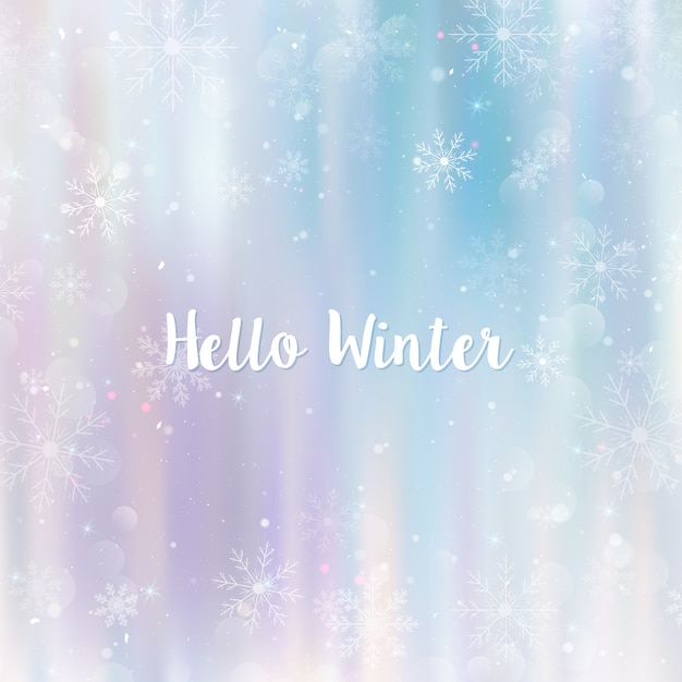 Abstract Christmas background with snowflakes