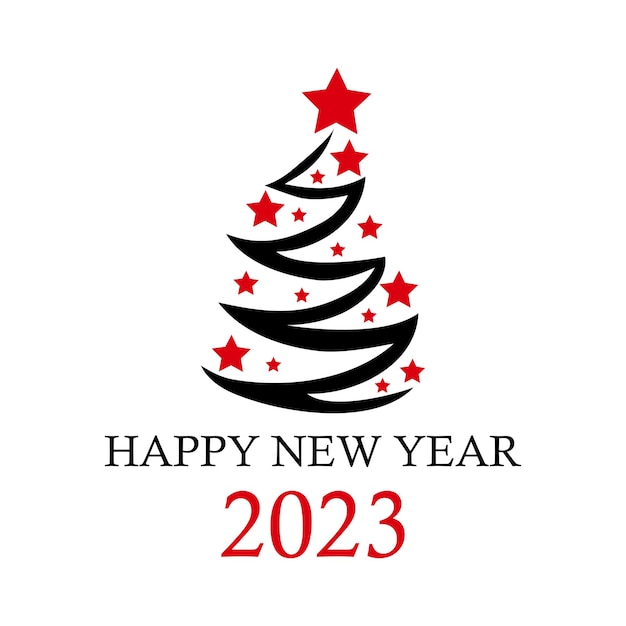 Abstract Christmas tree holiday symbol christmas new year 2023 Vector