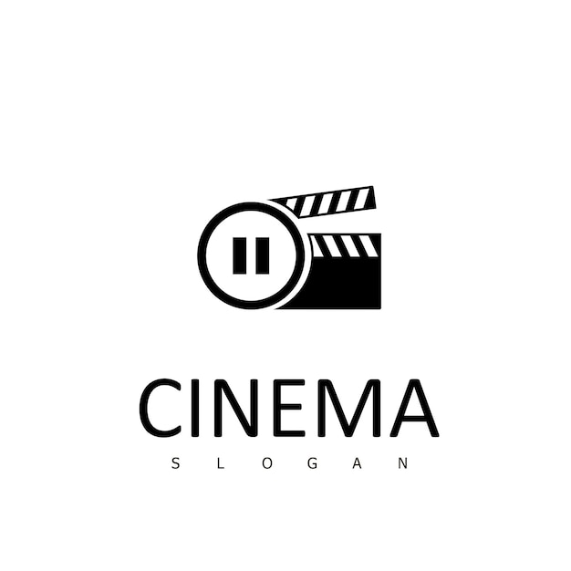 Abstract cinema logo vector template isolated on white background