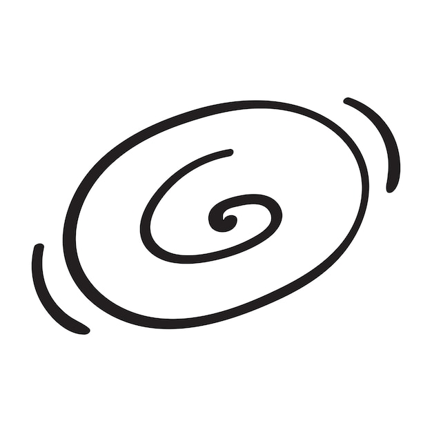 Abstract circle and curl symbol