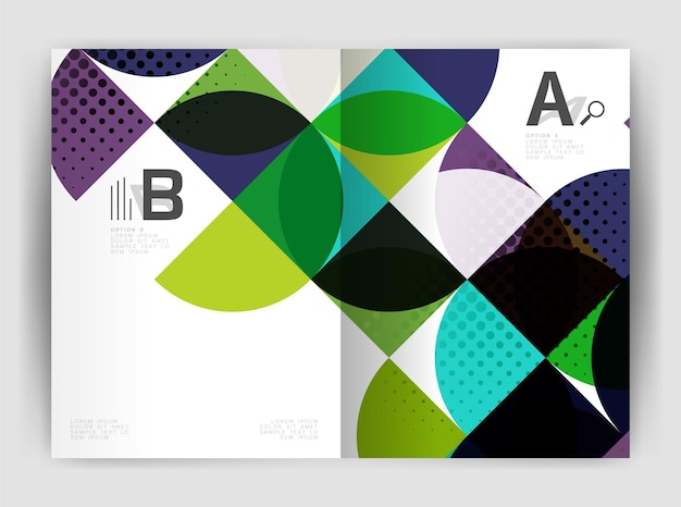 Abstract circle design business annual report print template Business brochure or flyer abstract background