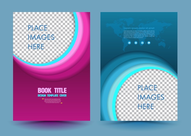 Abstract circle design vector template layout for magazine