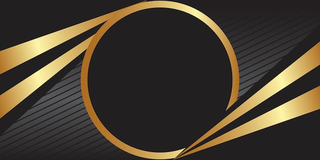 abstract circle gold background design vector