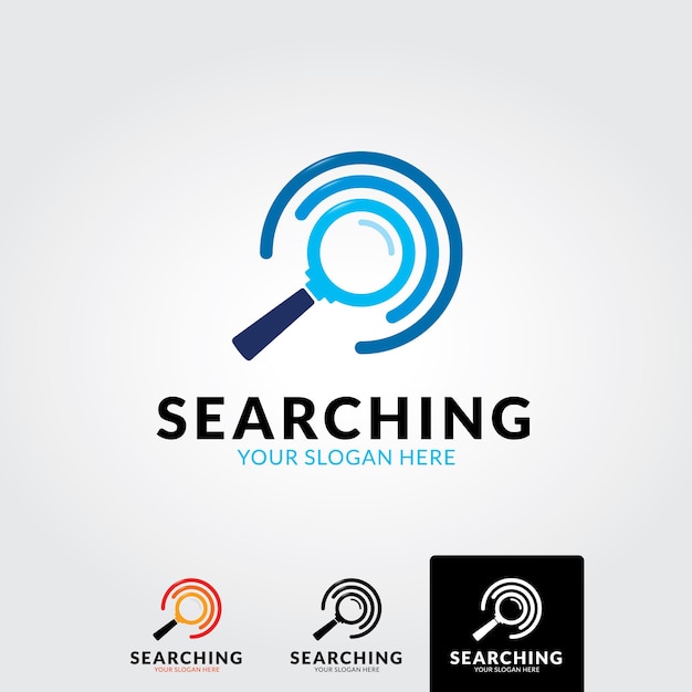 Abstract Circle Search logo designs concept vector magnifying logo symbol