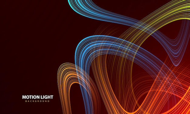 Abstract circle shape motion light effect on dark background