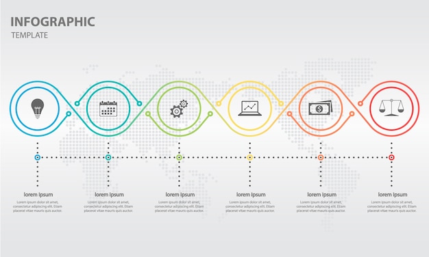 Abstract circle timeline infographic