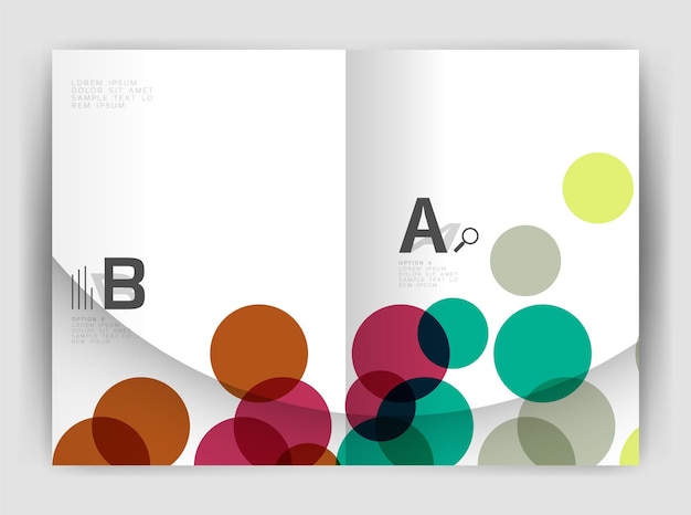 Vector abstract circles annual report cover modern business brochure template business flyer abstract background