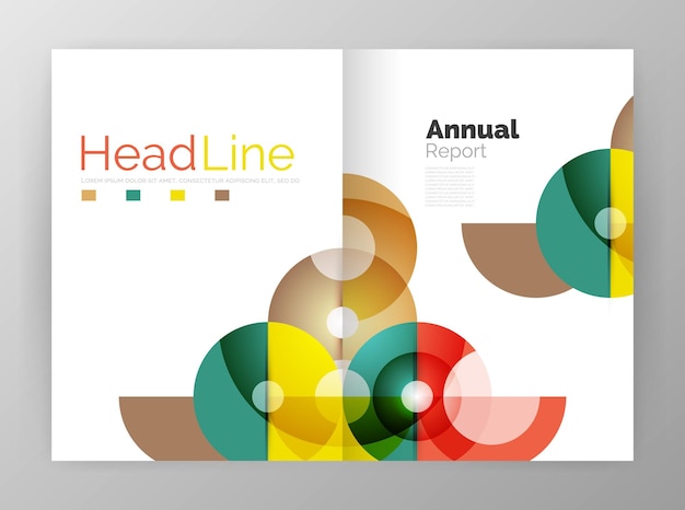 Abstract circles annual report covers