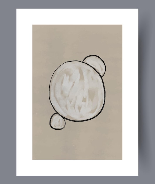 Abstract circles minimalism wall art print