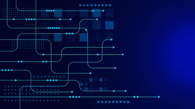 Abstract circuit board big data visualization digital engineering and communication background