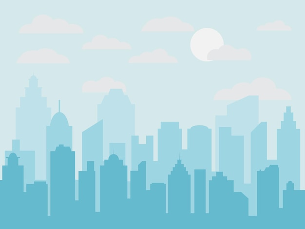 Abstract city building skyline Buildings silhouette Urban Landscape Cityscape background