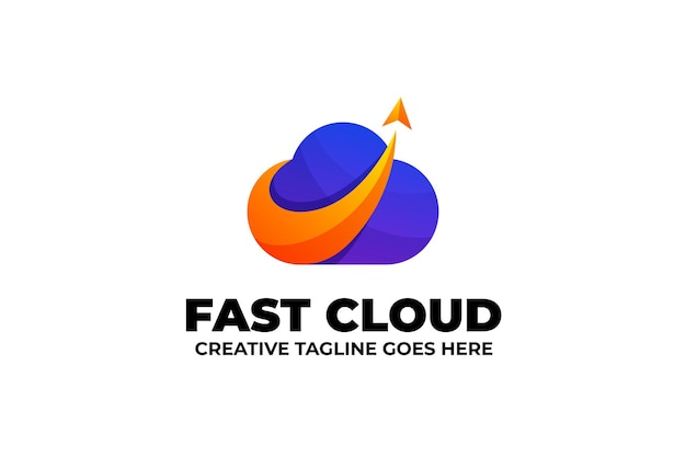 Abstract Cloud Gradient Logo