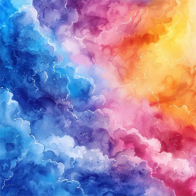 abstract cloud painting watercolour vector illustration for background