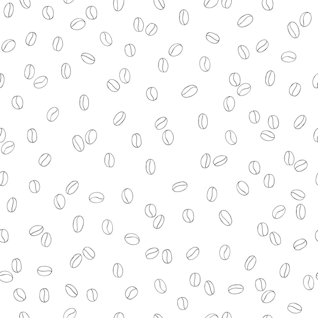 Abstract coffee beans background Coffee bean seamless pattern Vector