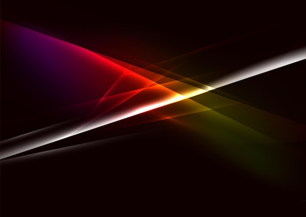 Abstract color glowing lines in dark space with stars and light effects