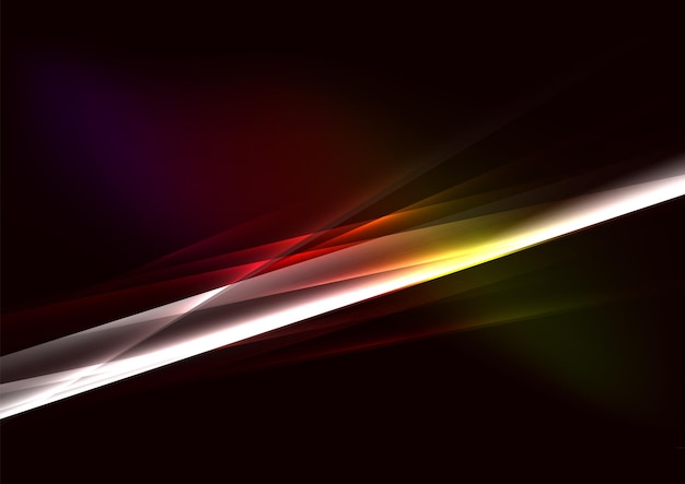 Abstract color glowing lines in dark space with stars and light effects