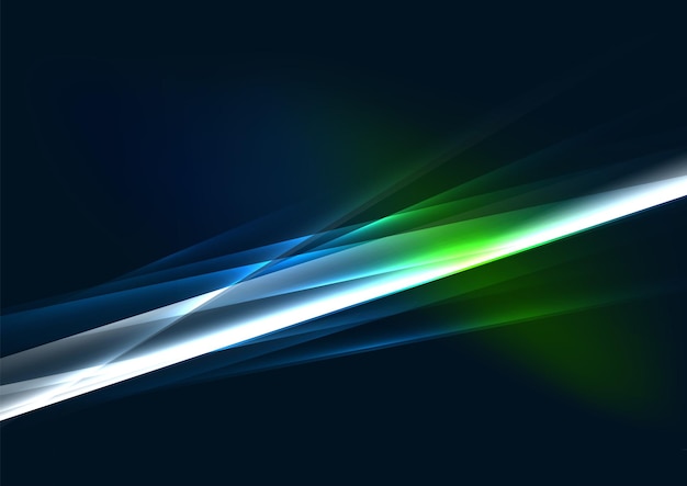 Abstract color glowing lines in dark space with stars and light effects