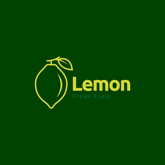 Abstract color lemon fruit logo design