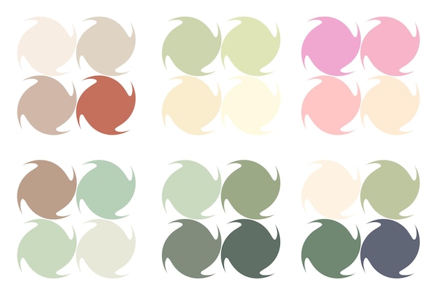 Vector abstract color palette color swatches