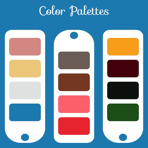 Abstract color palettes set, multi color combination palettes background for ui ux design