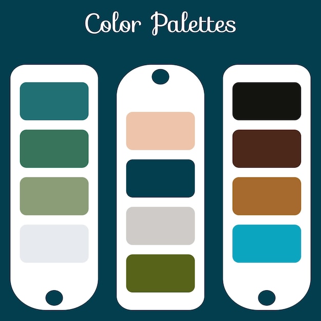 Abstract color palettes set, multi color combination palettes background for ui ux design