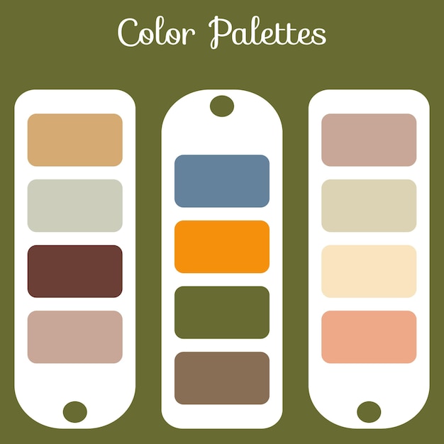 Abstract color palettes set, multi color combination palettes background for ui ux design