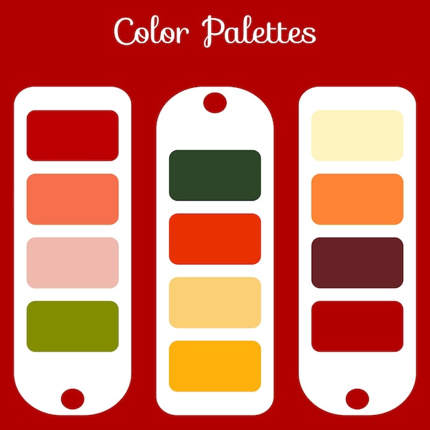 Abstract color palettes set, multi color combination palettes background for ui ux design