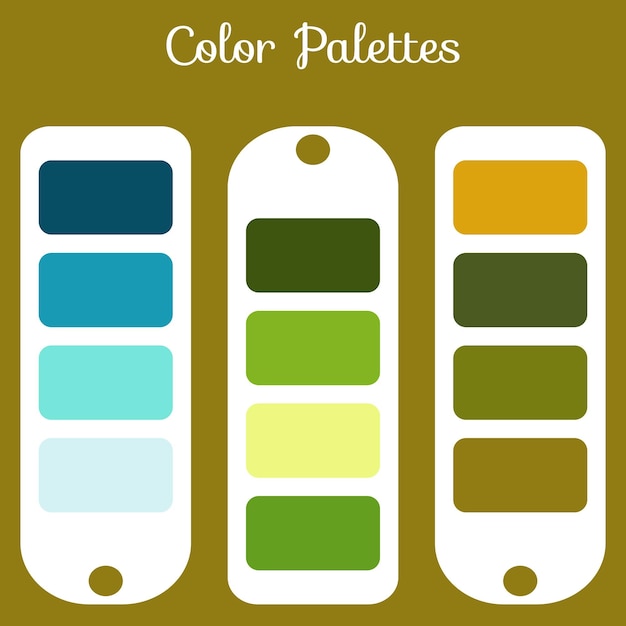 Abstract color palettes set, multi color combination palettes background for ui ux design