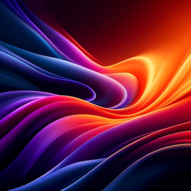 Abstract Color Wave Gradient in Wide Aspect Ratio