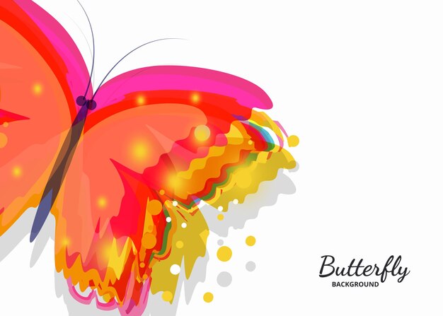 Abstract colored butterfly vector background