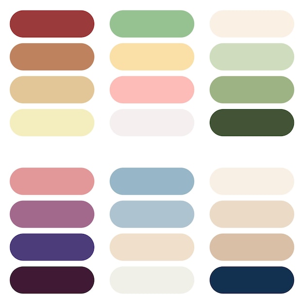 Abstract Colored Palette Guide Gradient color set