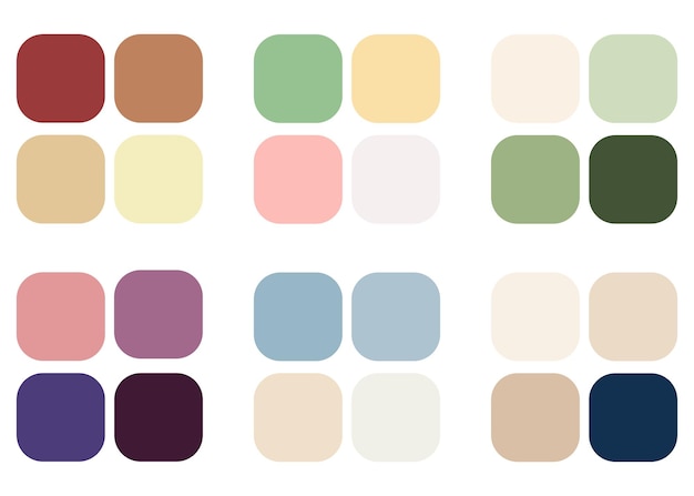 Abstract Colored Palette Guide Gradient color set