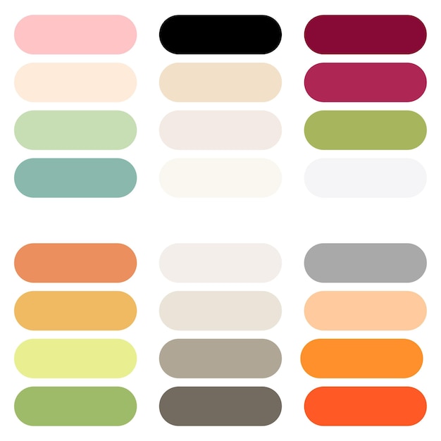 Abstract Colored Palette Guide Gradient color set