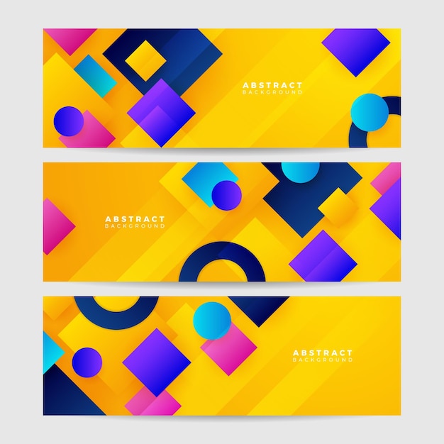 Abstract colorful banner background Dynamic textured geometric element Modern gradient light vector illustration Vector abstract graphic design banner pattern background web template