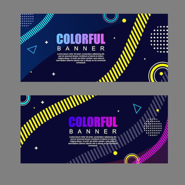 Abstract colorful banner template