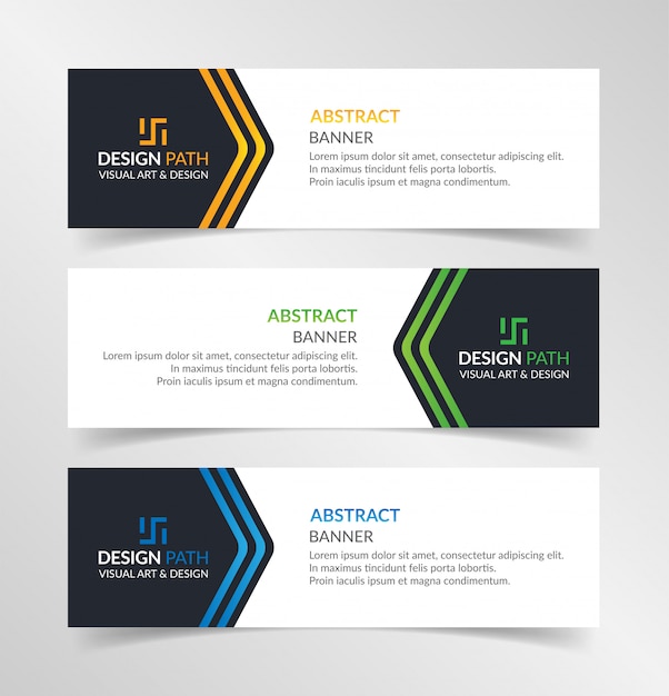 Abstract colorful banners template