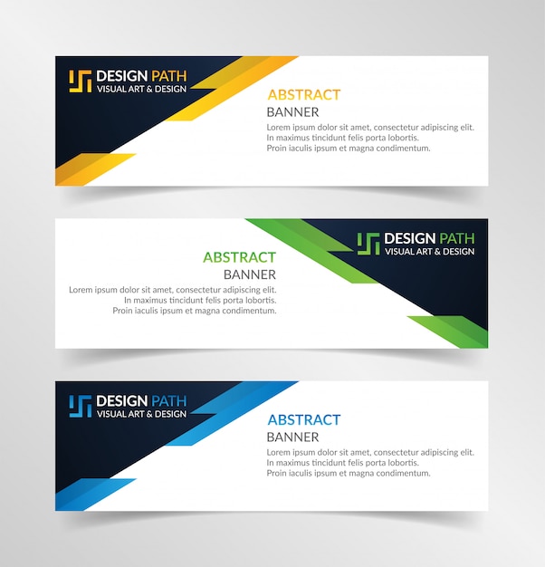 Abstract colorful banners template